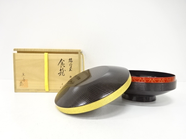 Wajima-nuri food basket, by Soho Mokudai, courtesy of Jochusai